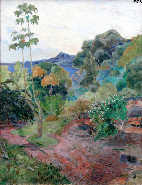 Martinique Landscape painting (1887) by Paul Gauguin at National Gallery of Scotland. Edinburgh, Scotland.