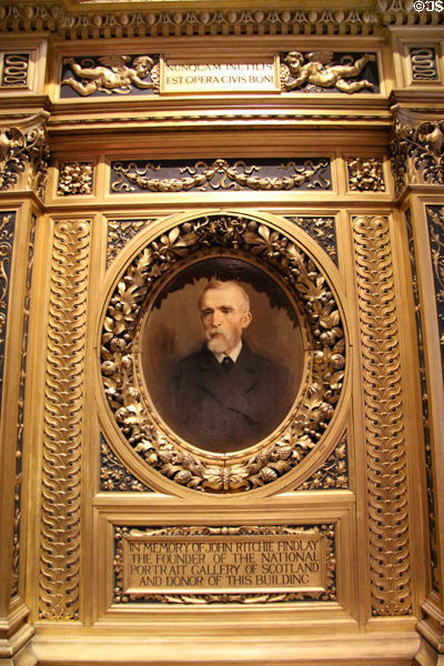 John Ritchie Findlay, founder & building donor of National Portrait Gallery of Scotland portrait (1889). Edinburgh, Scotland.