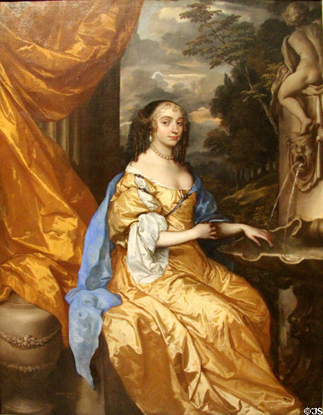 Anne Hyde, Duchess of York (1637-71) (wife of James VII & II) portrait (c1661) by Sir Peter Lely at National Portrait Gallery of Scotland. Edinburgh, Scotland.