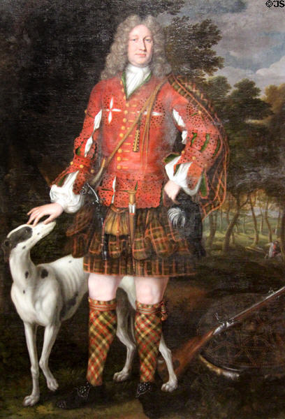 Kenneth Sutherland, 3rd Lord Duffus (Jacobite supporter of James III Edward Stewart) portrait (c1712) by Richard Waitt at National Portrait Gallery of Scotland. Edinburgh, Scotland.