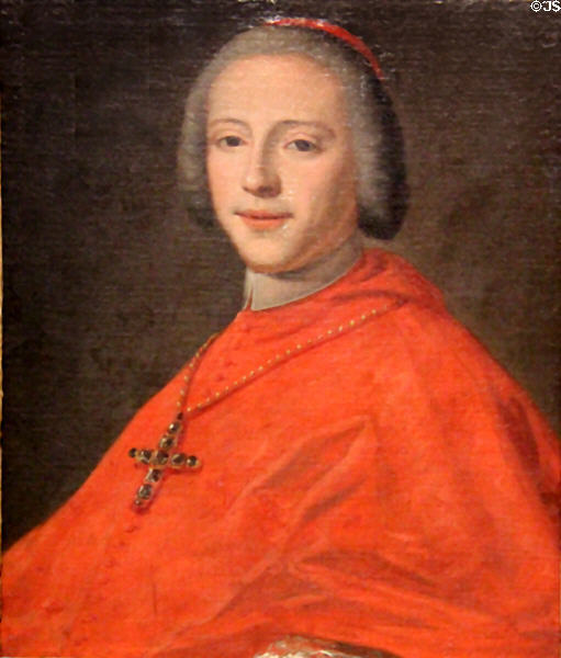 Prince Henry Benedict Stuart, Cardinal Duke of York (1725-1807) portrait (c1748) by Domenico Corvi at National Portrait Gallery of Scotland. Edinburgh, Scotland.