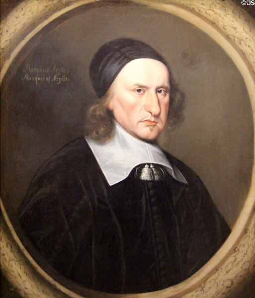 Covenanter Archibald Campbell, 1st Marquess of Argyll portrait (1661) by David Scougall at National Portrait Gallery of Scotland. Edinburgh, Scotland.