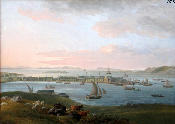 View of Stornoway painting (1798) by James Barret at National Portrait Gallery of Scotland. Edinburgh, Scotland.