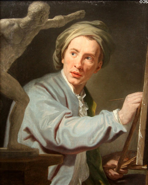 Scottish painter David Allan portrait (1774) by Domenico Corvi at National Portrait Gallery of Scotland. Edinburgh, Scotland.