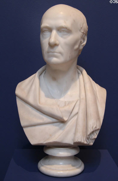 Painter Sir Henry Raeburn marble bust (1822) by Thomas Campbell at National Portrait Gallery of Scotland. Edinburgh, Scotland.