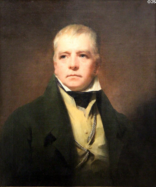 Sir Walter Scott portrait (1822) by Sir Henry Raeburn at National Portrait Gallery of Scotland. Edinburgh, Scotland.