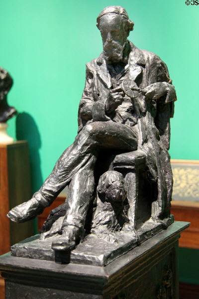 James Clerk Maxwell bronze sculpture (2009) by Alexander Stoddart at National Portrait Gallery of Scotland. Edinburgh, Scotland.