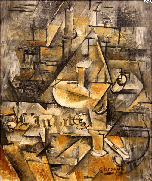 Candlestick painting (1911) by Georges Braque at Scottish National Gallery of Modern Art & Dean Gallery. Edinburgh, Scotland.