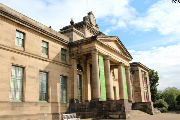Entry portico of Dean Gallery building of Scottish National Gallery of Modern Art. Edinburgh, Scotland.