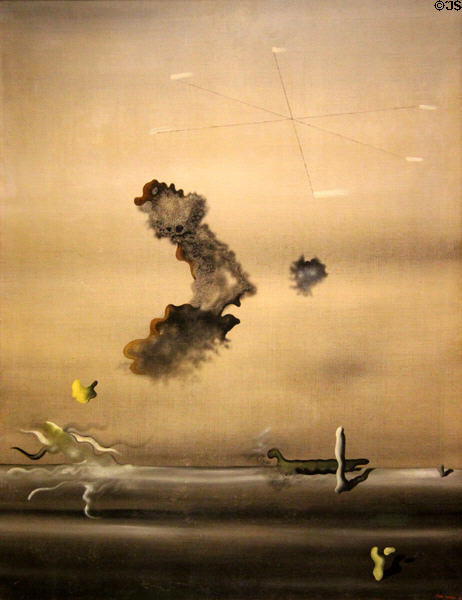 Outside painting (1929) by Yves Tanguy at Scottish National Gallery of Modern Art Dean Gallery. Edinburgh, Scotland.