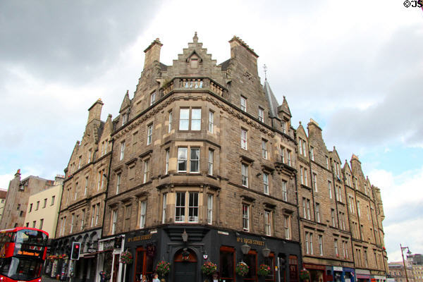 Building on corner of High at Jeffrey Streets. Edinburgh, Scotland.