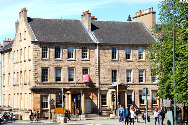 Georgian buildings on St Andrew Square. Edinburgh, Scotland.