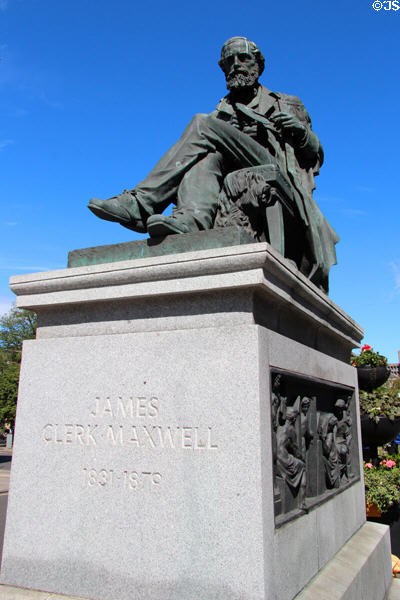James Clerk Maxwell statue (2008) by Alexander Stoddart on George Street. Edinburgh, Scotland.