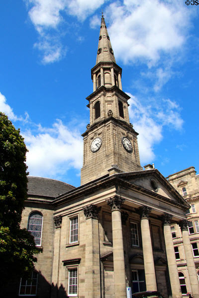 St Andrew's & St George's Church (1782-4) with steeple (1787). Edinburgh, Scotland. Architect: Major Andrew Frazer.
