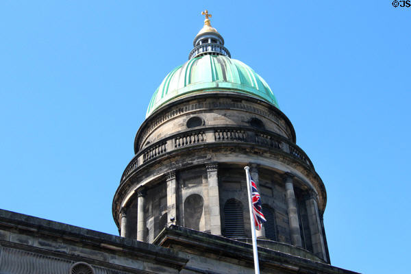 Dome of West Register House (former St George's Church) (1811-4) on Charlotte Square. Edinburgh, Scotland.