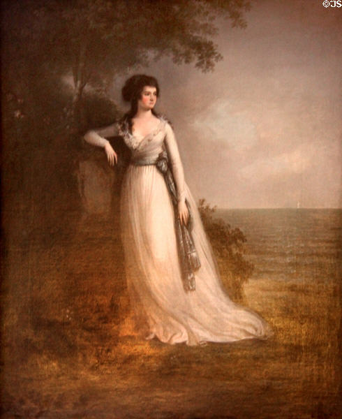 Portrait of Jane Cockburn-Ross (1758-1840) by Alexander Nasmyth at Georgian House museum. Edinburgh, Scotland.