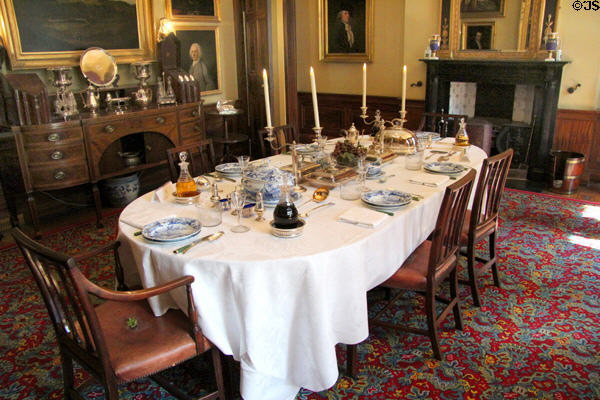 Dining room at Georgian House museum. Edinburgh, Scotland.