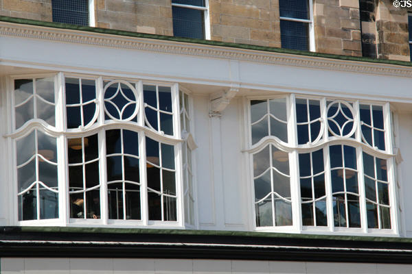 Modern windows at 119-120 Princes Street. Edinburgh, Scotland.
