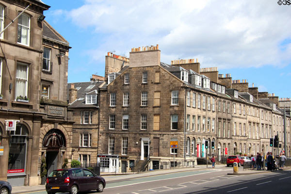 Early 19th & late 18th century heritage buildings on York Place in New Town. Edinburgh, Scotland.