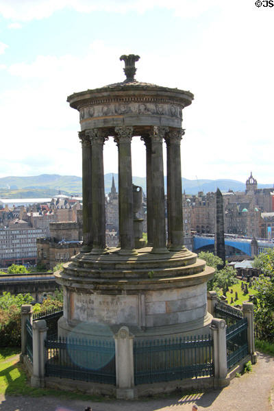 Dugald Stewart's neo-Greek circular monument (1831). Edinburgh, Scotland. Architect: William Henry Playfair.