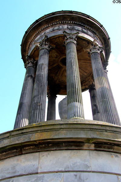 Corinthian colonnade encircling Dugald Stewart's monument. Edinburgh, Scotland.