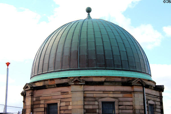 Observatory dome (late 19thC) on Calton Hill. Edinburgh, Scotland.
