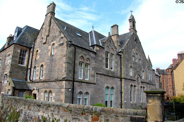 School building in Dean Village. Edinburgh, Scotland.