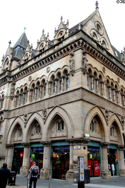 Former Glasgow Stock Exchange (1875-7) (Buchanan St. Mall at Nelson Mandela Place). Glasgow, Scotland. Architect: John Burnet.