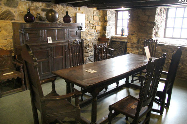 Dining room with Scottish furniture (17thC) at Provand's Lordship. Glasgow, Scotland.
