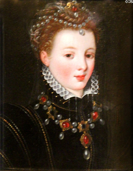 Mary Stuart, Queen of Scots portrait (late 1800s/ early 1900s) at Provand's Lordship. Glasgow, Scotland.