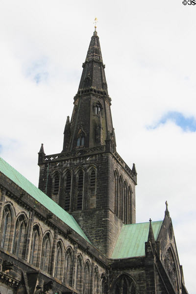 Spire of Glasgow Cathedral (12-15thC). Glasgow, Scotland.