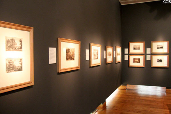 Gallery of Joseph Mallord William Turner Rhine tour prints (1817) at Hunterian Art Gallery. Glasgow, Scotland.