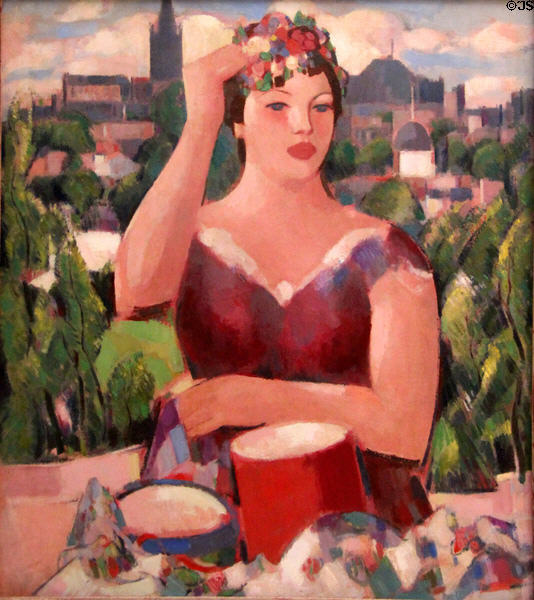 Spring in Glasgow painting (1942) by John Duncan Fergusson of Scottish Colourists at Hunterian Art Gallery. Glasgow, Scotland.