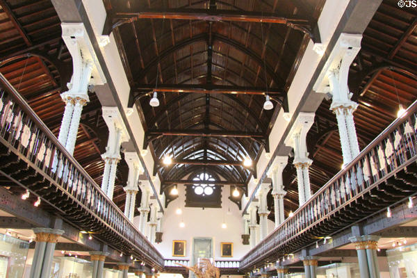 Gallery architecture at Hunterian Museum. Glasgow, Scotland.
