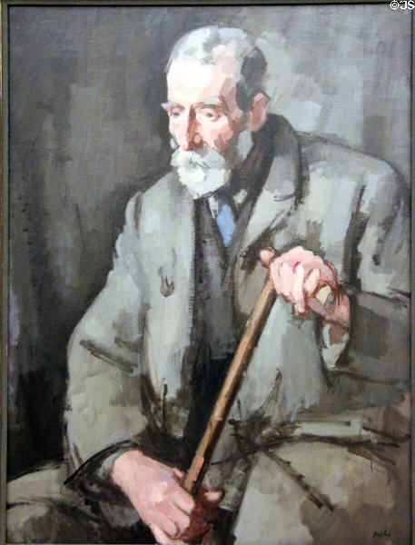 Old Duff painting (1922) by Samuel John Peploe of Scottish Colourists at Kelvingrove Art Gallery. Glasgow, Scotland.