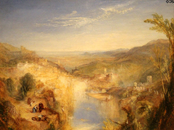 Modern Italy - The Pifferari painting (1838) by Joseph Mallord William Turner at Kelvingrove Art Gallery. Glasgow, Scotland.