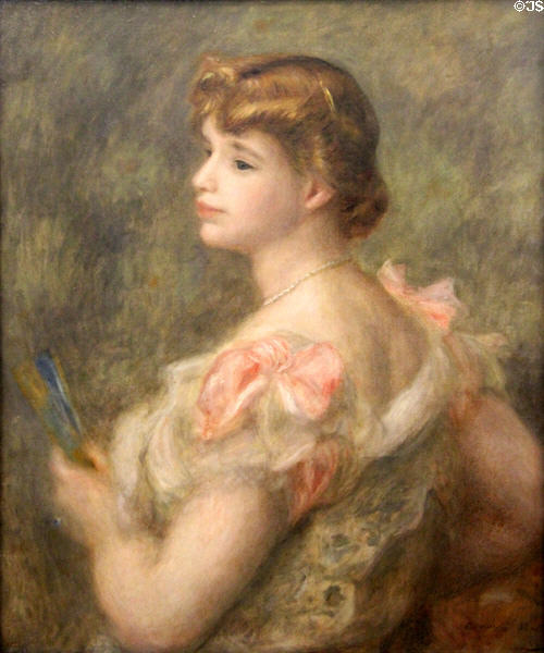 Portrait of Madame Valentine Fray (1901) by Auguste Renoir at Kelvingrove Art Gallery. Glasgow, Scotland.