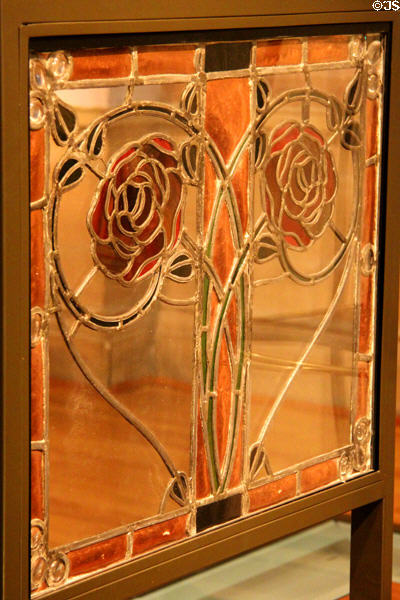 Ladies' Luncheon Room stained glass window prob. by George Walton & Co. at Kelvingrove Art Gallery. Glasgow, Scotland.