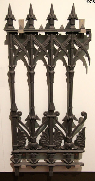Cast iron railing by Walter MacFarlane & Co. of Glasgow at Kelvingrove Art Gallery. Glasgow, Scotland.