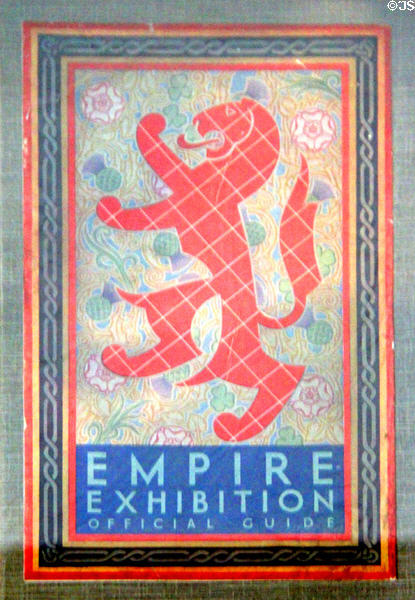 Empire Exhibition Official Guide (1938) in Heritage Centre in Bellahouston Park where exhibition was held. Glasgow, Scotland.