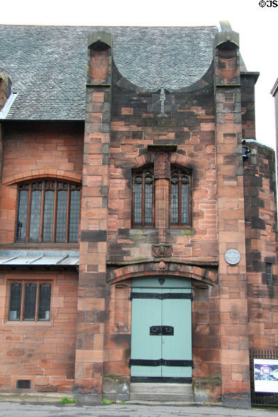Mackintosh-style curves & projections of Mackintosh Church. Glasgow, Scotland.