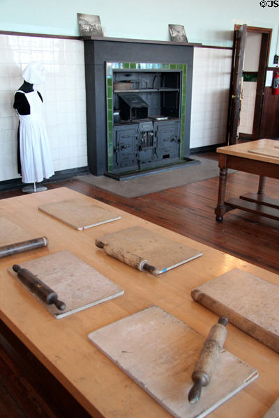Cookery instruction room at Scotland Street School Museum. Glasgow, Scotland.