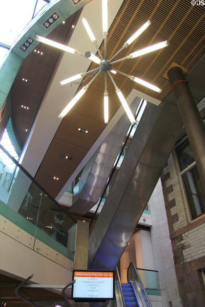 Modern entrance hall for Lighthouse museum space. Glasgow, Scotland.