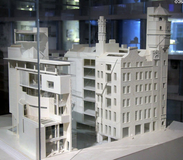 Model of Glasgow Herald Building by Charles Rennie Mackintosh at The Lighthouse. Glasgow, Scotland.