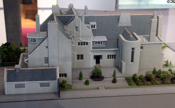 Model of Hill House (1902-4) (Helensburgh) by Charles Rennie Mackintosh at The Lighthouse. Glasgow, Scotland.