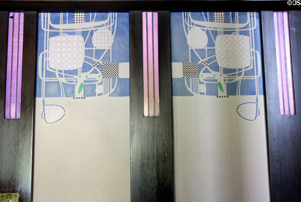 Hall decoration by C.R. Mackintosh at Hill House. Helensburgh, Scotland.