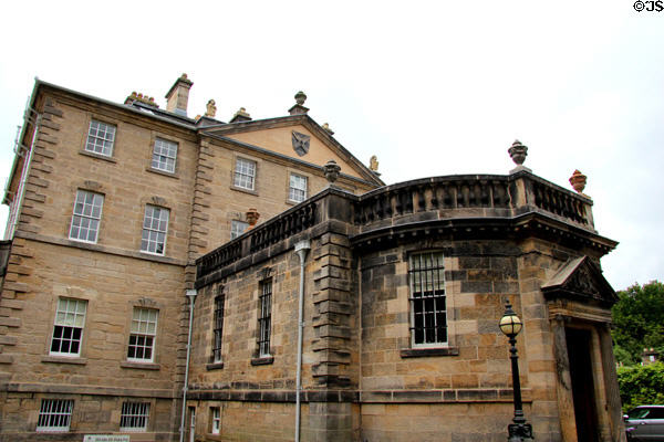 Driveway view of entrance at Pollok House. Glasgow, Scotland.