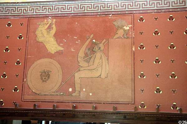 Scene from Homer's Iliad in dining room at Holmwood. Glasgow, Scotland.