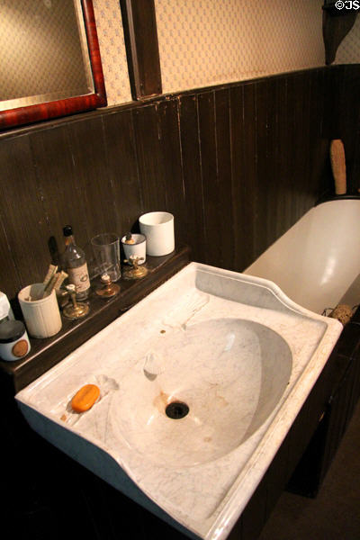 Bathroom sink at Tenement House museum. Glasgow, Scotland.
