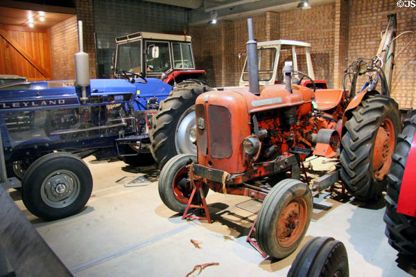 Collection of farm tractors at National Museum of Rural Life. Kittochside, Scotland.